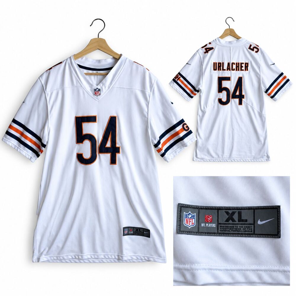 BRIAN URLACHER #54 Chicago Bears NFL Equipment Reebok RBK Mens Size XL White